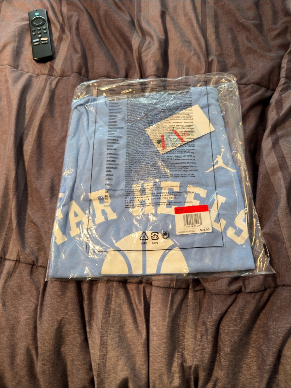 Jordan Powder Blue Tar Heels Basketball Tee